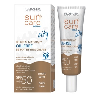 Krem BB Flos-Lek SUN CARE Derma SPF 50+ 30 ml Krem matujący OIL-FREE