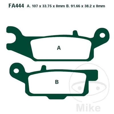 КОЛОДКИ ГАЛЬМІВНІ ПЕРЕДНЯ / ЗАДНЄ EBC FA444R