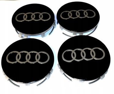 AUDI 75MM NUEVO TAPA 75 MM 4 PIEZAS NEGRO  