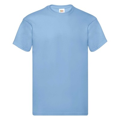 KOSZULKA MĘSKA t-shirt FRUIT OF THE LOOM ORIGINAL błękitna L