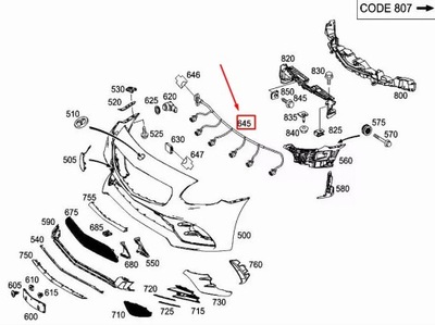 Mb slk r172 электропроводка передний датчика парковки a1725404201 фото №1