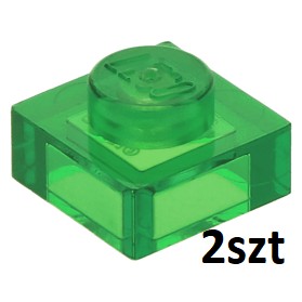 Lego 3024 3000848 płyt. 1x1 prz.zielony 2szt P182