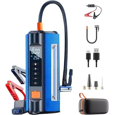 POWER BANK JUMP STARTER, SPRĘŻARKA 150 PSI, PRZENOŚNY JUMP STARTER 2000A