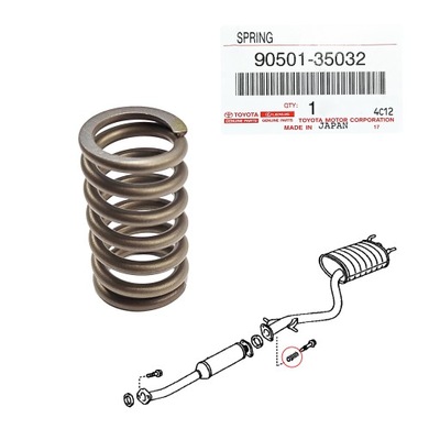 SPRING ATTACHMENT EXHAUSTION LEXUS IS200 IS300 IS220D RX300 RX450H OEM TOYOTA  