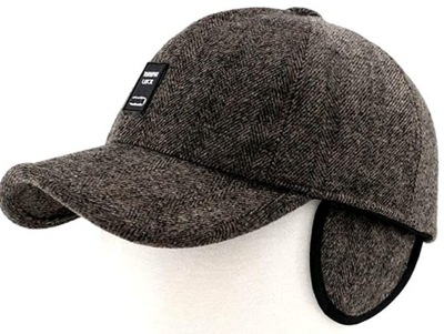 Edibazzar czapka zimowa z daszkiem czarny rozmiar uniwersalny