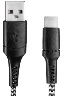 Przewód kabel USB - USB C nylonowy oplot 1m
