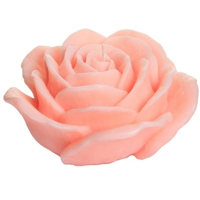 Świeca dekoracyjna Róża Velvet soja różowy Prezent