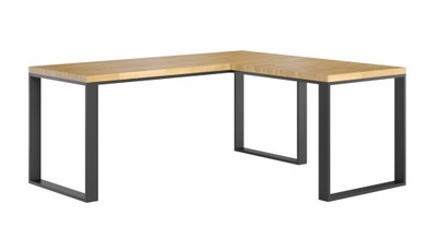 Duże narożne biurko gamingowe drewniane loft