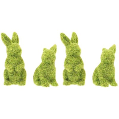 4 sztuki wielkanocnych ozdób z królikami ogrodowymi