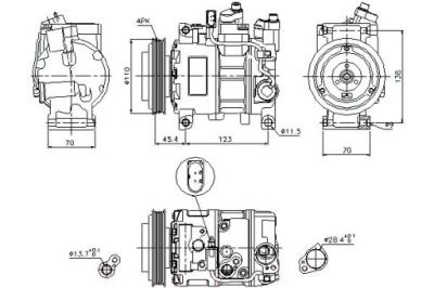 Nissens 89049 компрессор, кондиционер фото №1