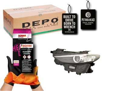 REFLEKTOR PRAWY MAZDA 3 BP 03.19- DEPO #Petrolhead Pro+ Kit8