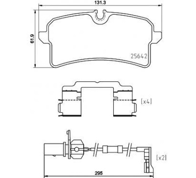 BREMBO КОЛОДКИ ТОРМОЗНЫЕ AUDI A4