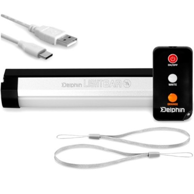 Wędkarska Lampka Biwakowa Delphin LightBar UC Z Pilotem JASNE ŚWIATŁO USB
