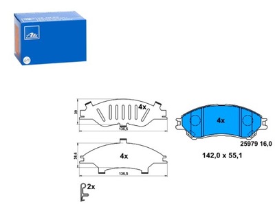 ZAPATAS DE FRENADO PARTE DELANTERA FORD EE.UU. F-150 SUZUKI S-CROSS SX4 S-CROSS  