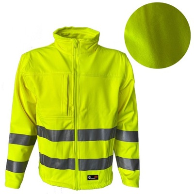 CHAQUETA REFLECTORES DE INVIERNO OCIEPLANA SOFTSHELL HI VIS COLOR AMARRILLO R. XL  