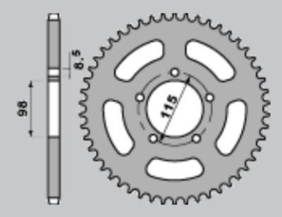 PBR ENGRANAJE PARTE TRASERA 893 46 C45 KTM SX 60/65 420  