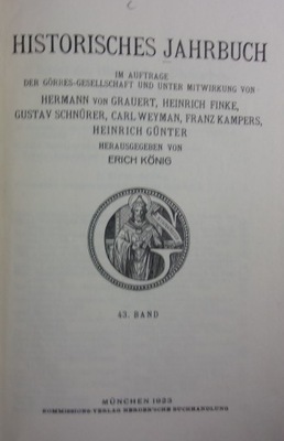 Historiches Jahrbuch 1923 r.