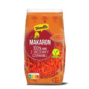 Makaron prot. z czerwonej soczewicy 250g NOVELLE