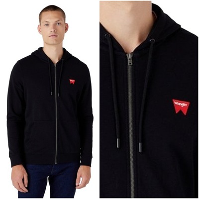 WRANGLER ZIP THRU HOODIE MĘSKA BLUZA LOGO L