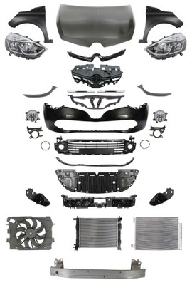 Renault clio iv 12-16 перед бампер крыло капот фото №1