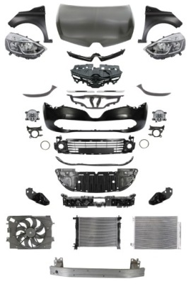 Renault clio iv 12-16 перед бампер крыло капот ремень фара фото №1