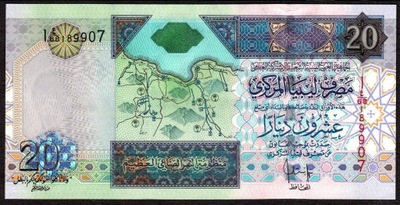 LIBIA 20 Dinars 2002 P-67b UNC