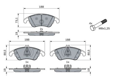 BOSCH 0 986 494 263 КОЛОДКИ ДИСКОВЫЕ ТОРМОЗНОЕ фото