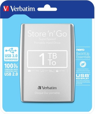 VERBATIM HDD 2.5" Store 'n' Go 1TB USB 3.0