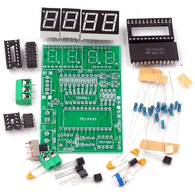 Miliwoltomierz LED 1,999V / 199,9mV MC14433 DIY