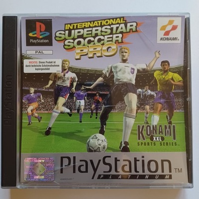 International Superstar Soccer Pro, Playstation, PS1, brak książeczki