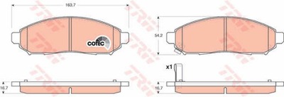 КОЛОДКИ ГАЛЬМІВНІ ПЕРЕД TRW GDB3404