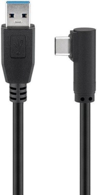 Przewód USB A - USB Typ C (wtyk kątowy) 0,5m