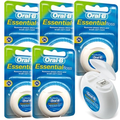 5 x NIĆ DENTYSTYCZNA ORAL-B ESSENTIAL FLOSS 50m