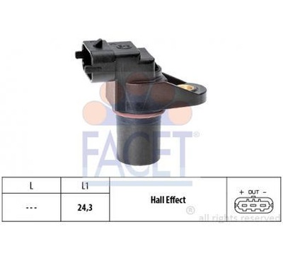Facet 9.0459 датчик, положение вала распределительного вала фото №1