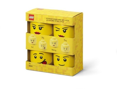 LEGO MINI POJEMNIK GŁOWA 4X -ZESTAW XS 0,36L