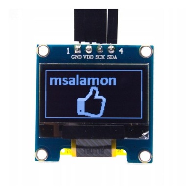 Wyświetlacz OLED 0,96" 128x64px Biały I2C Zgodny Z Arduino
