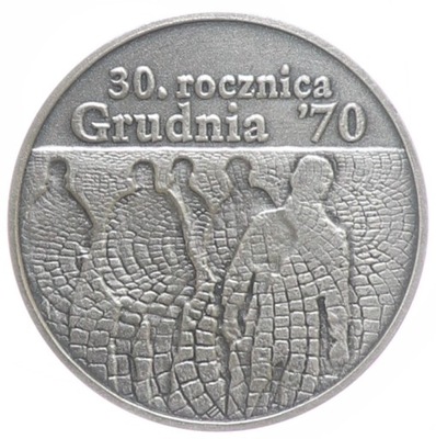 10 złotych - 30. rocznica Grudnia 70 - 2000 rok