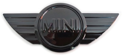 MINI COOPER EMBLEMA INSIGNIA NEGRO LUSTRE 115X53MM  