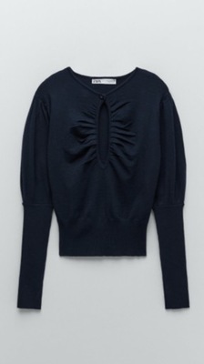 Zara granatowy sweter S