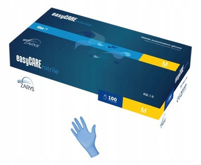 RĘKAWICZKI NITRYLOWE NIEBIESKIE M 100 szt