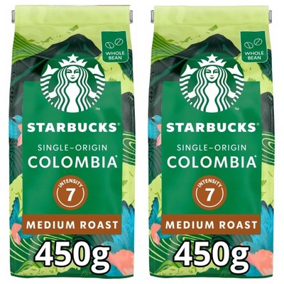 STARBUCKS Colombia kawa ziarnista arabica 2 x 450g