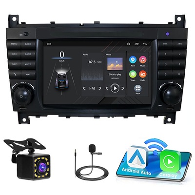 RADIO GPS BT ANDROID 13 MERCEDES PETROL W203 W209 CKL CLC CARPLAY 2GB+64GB  