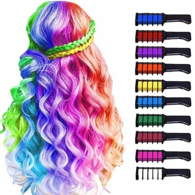 KREDA DO FARBOWANIA WŁOSÓW MALOWANIA PASEMKA 10KOL