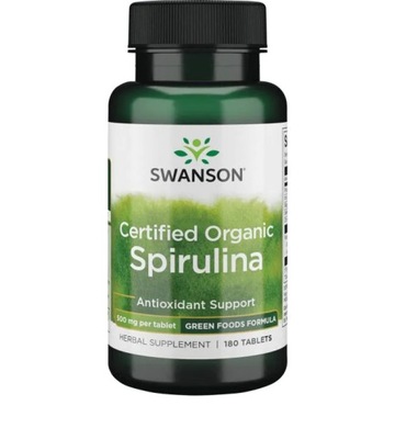 SWANSON SPIRULINA ORGANICZNA CERTYFIKOWANA 180 tab