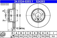 ATE DISCO DE FRENADO PARTE DELANTERA 312X24 V POWER DISC BMW 3 E90 04-/BMW 3  