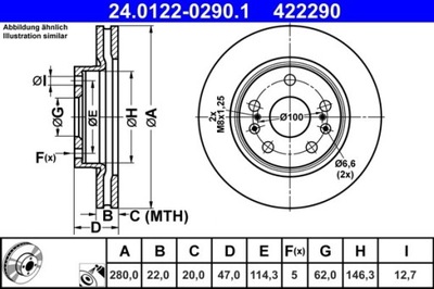 2X DISCO DE FRENADO SUZUKI PARTE DELANTERA SX4/VITARA 1,4-1,6 13- 24.0122-0290.1  