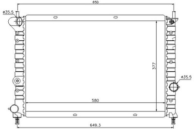 РАДІАТОР ДВИГУНА LANCIA LYBRA 1.9D-2.4D 07.99-10.