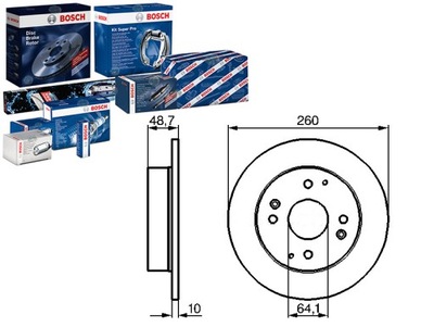 0986478172 BOSCH ДИСК ТОРМОЗНОЙ /T/ROVER 620