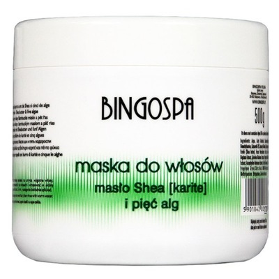 BINGOSPA Maska do włosów Masło Shea Algi 500g