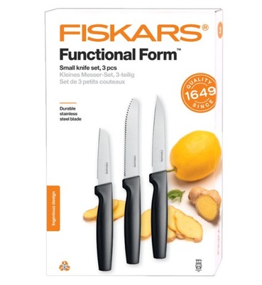 FISKARS FF KOMPLET 3 NOŻY STALOWYCH SMALL SET